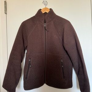 Brown Fleece Zip-Up Jacket